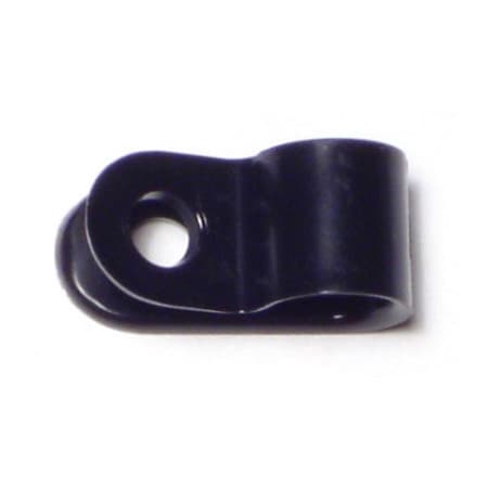 Midwest Fastener Cable Clip, Nylon, Black, 3/8 in L, 25 PK 64222
